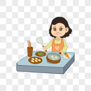 中年妈妈厨房元素