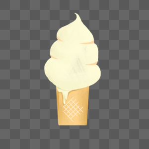 夏季消暑食物冰淇淋卡通素材下载高清图片