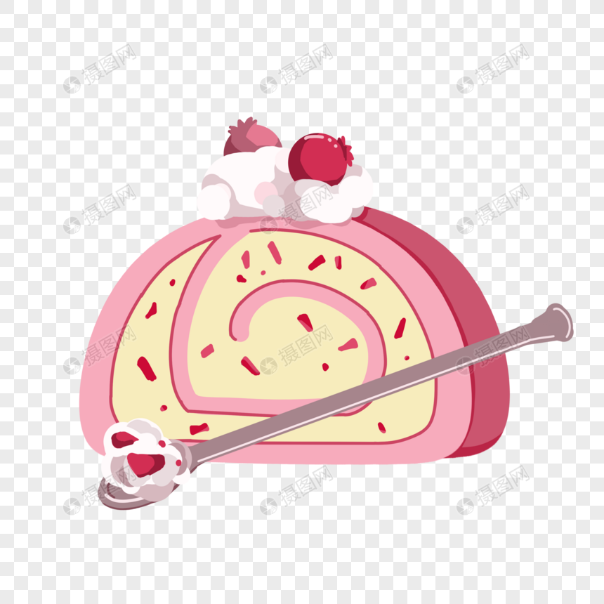 草莓味粉色年轮蛋糕