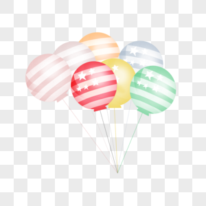 六一手绘气球设计素材图片