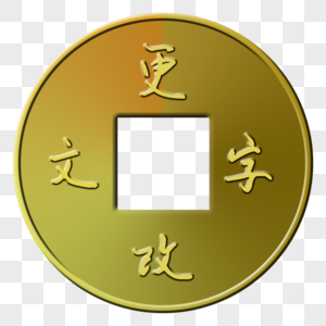 金色可更改文字金币图片