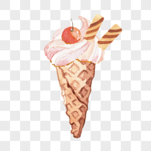 冰淇凌甜筒装饰素材图案高清图片