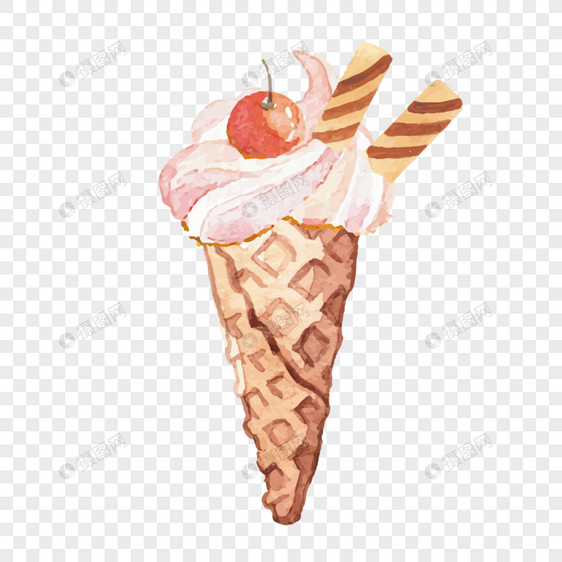 冰淇凌甜筒装饰素材图案图片