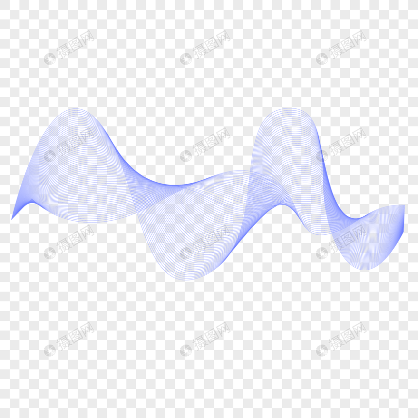 蓝色网格科技感线条矢量元素图片