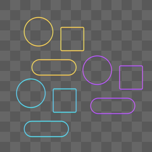 霓虹效果几何边框图片
