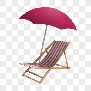 沙滩椅手绘沙滩椅高清图片
