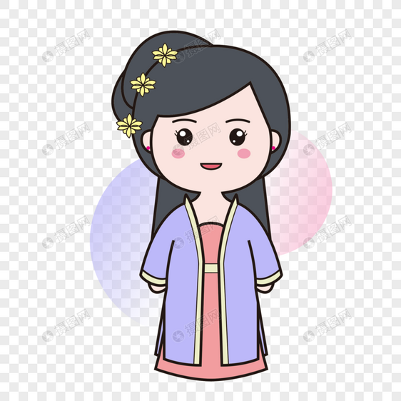 古代汉服可爱女孩图片