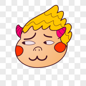 卡通手绘小猪坏笑创意表情包图片素材