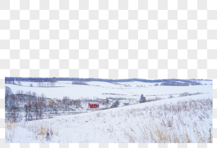 日本北海道富良野雪景图片