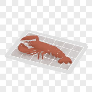 手绘小龙虾餐桌创意图标图片