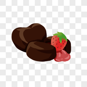 夹心巧克力草莓ps素材高清图片