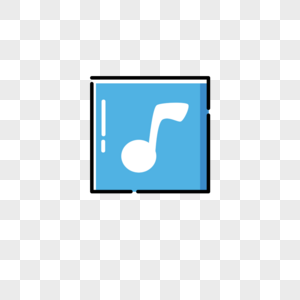 简洁乐符卡通图标免抠素材图片