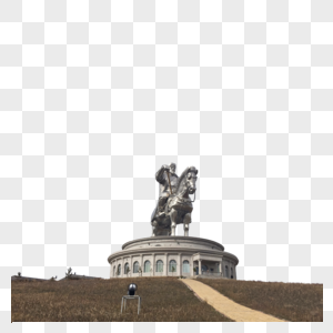 大草原上的成吉思汗雕像图片