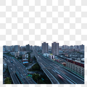 上海城市高架桥建筑风光图片