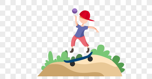 儿童滑板运动图片