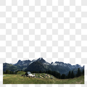 大气磅礴的瑞士雪山全景图图片