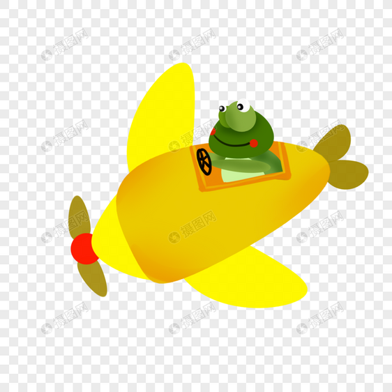 开飞机的青蛙图片