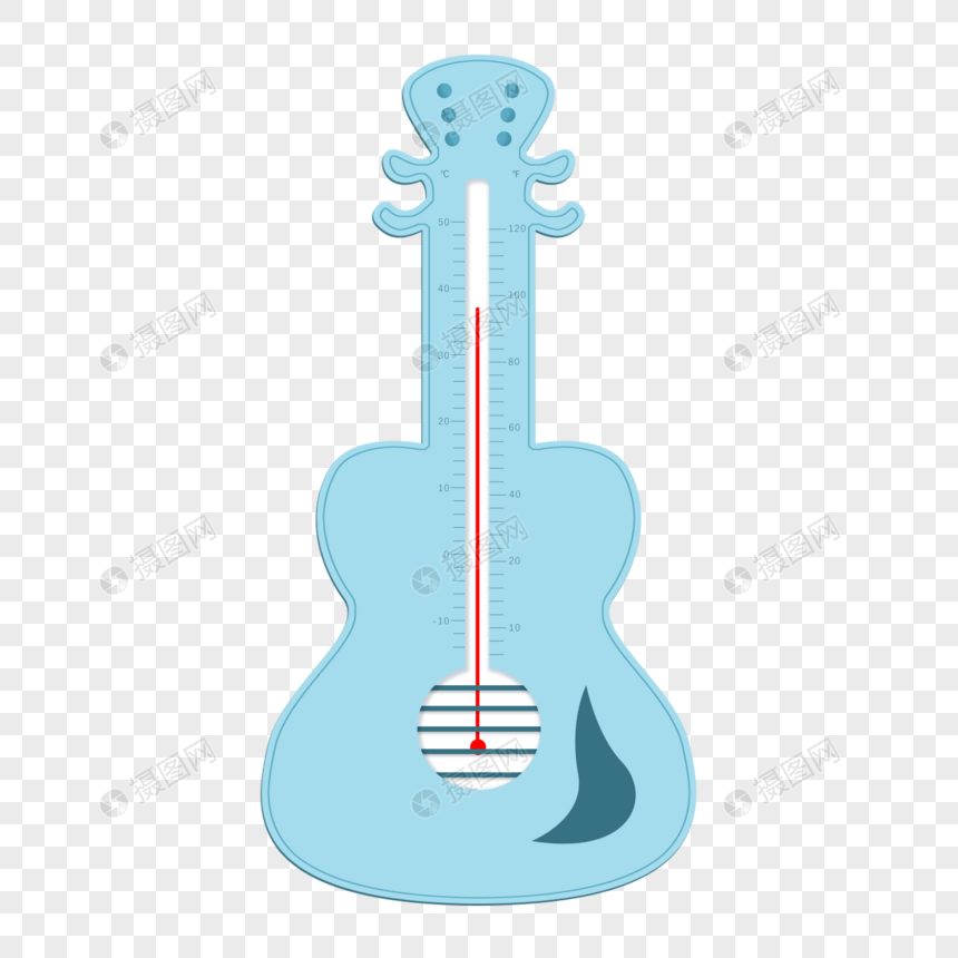 吉他形状温度计图片