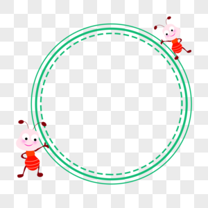 蚂蚁动物装饰边框素材