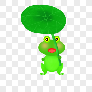 打伞的小青蛙图片