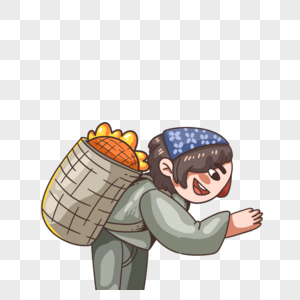 农民真人图片弯腰的女人素材