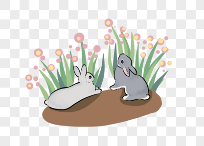 可爱动物小兔子卡通图片