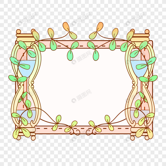 创意沙漏边框图片