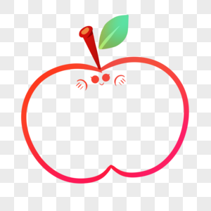 创意水果拍摄苹果边框素材
