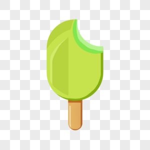 绿色雪糕冰棍冰糕插画图片