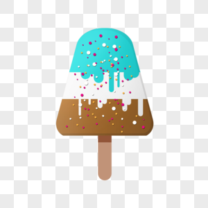 三色奶油雪糕冰糕冰糕插画图片