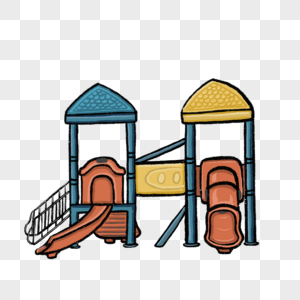 幼儿园滑梯插图图片