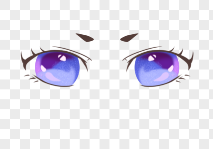 蓝紫色动漫眼睛图片