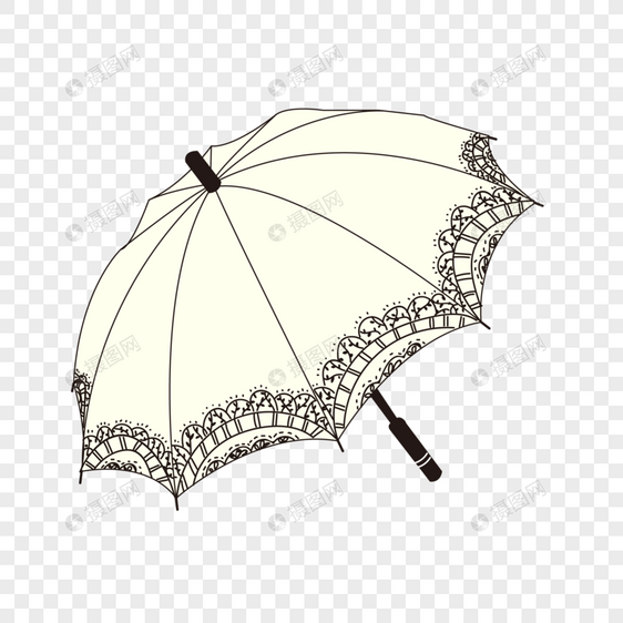 黑色蕾丝小洋伞图片