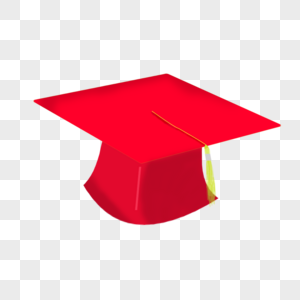 红色毕业帽子图片