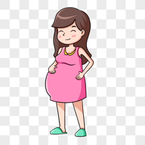 怀孕母亲黄色裙子高清图片