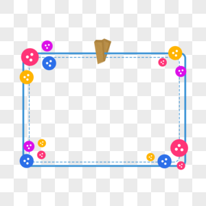 纽扣夹子装饰边框图片