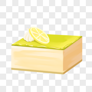 柠檬切片方蛋糕图片