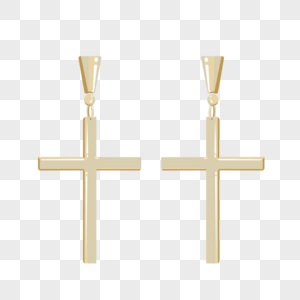 十字架耳环图片