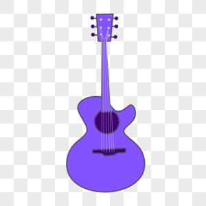 紫色吉他图片
