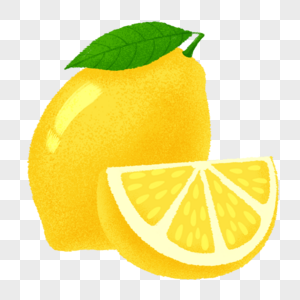 夏日手绘柠檬水果图片