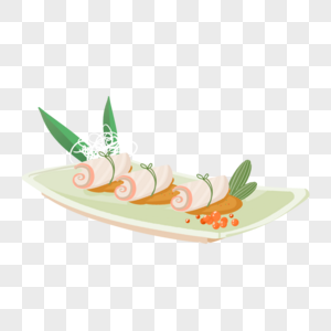 寿司卷日本快餐海鲜生鱼片海鲜虾鱼子鳗鱼芥末图片