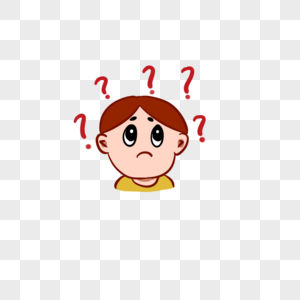 元素  |一头问号问号人物,元素  |一排可爱卡通人物灯泡线稿线条画
