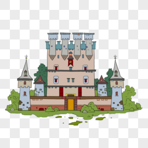 城堡神秘塔楼高清图片