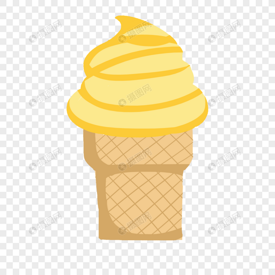 黄色冰激凌图片