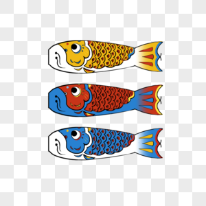 手绘日本鱼黄色的鱼高清图片