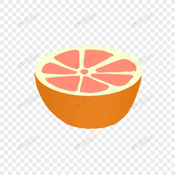 切开的柚子水果图片