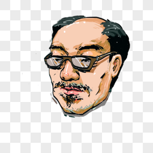 老去的父亲卡通爸爸,图片素材