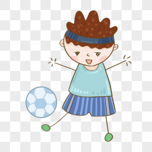 体育运动足球赛小男孩踢足球图片