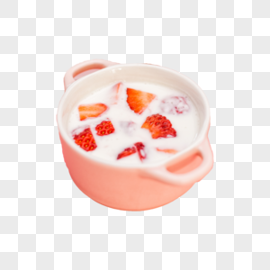 草莓和酸奶图片