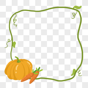 丰收的南瓜边框装饰图片素材